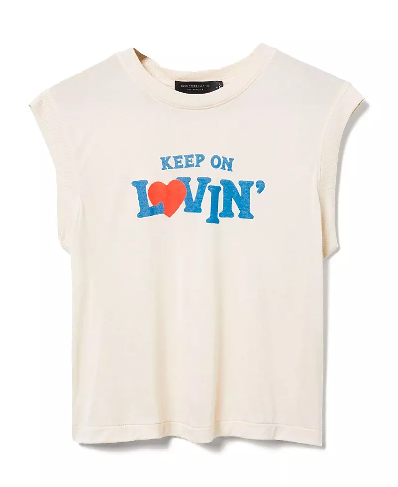 Junk Food Clothing Women's Keep on Lovin Vintage Tissue Tank