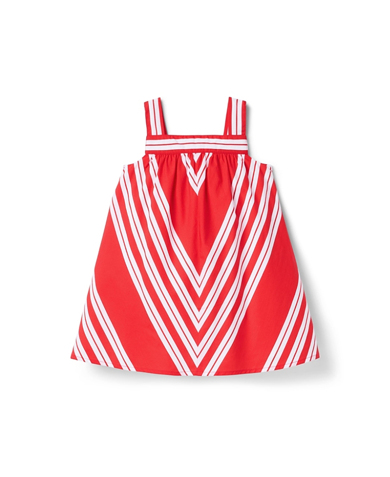 Janie And Jack Girls' Bold Stripe Dress - Little Kid, Big Kid In Red