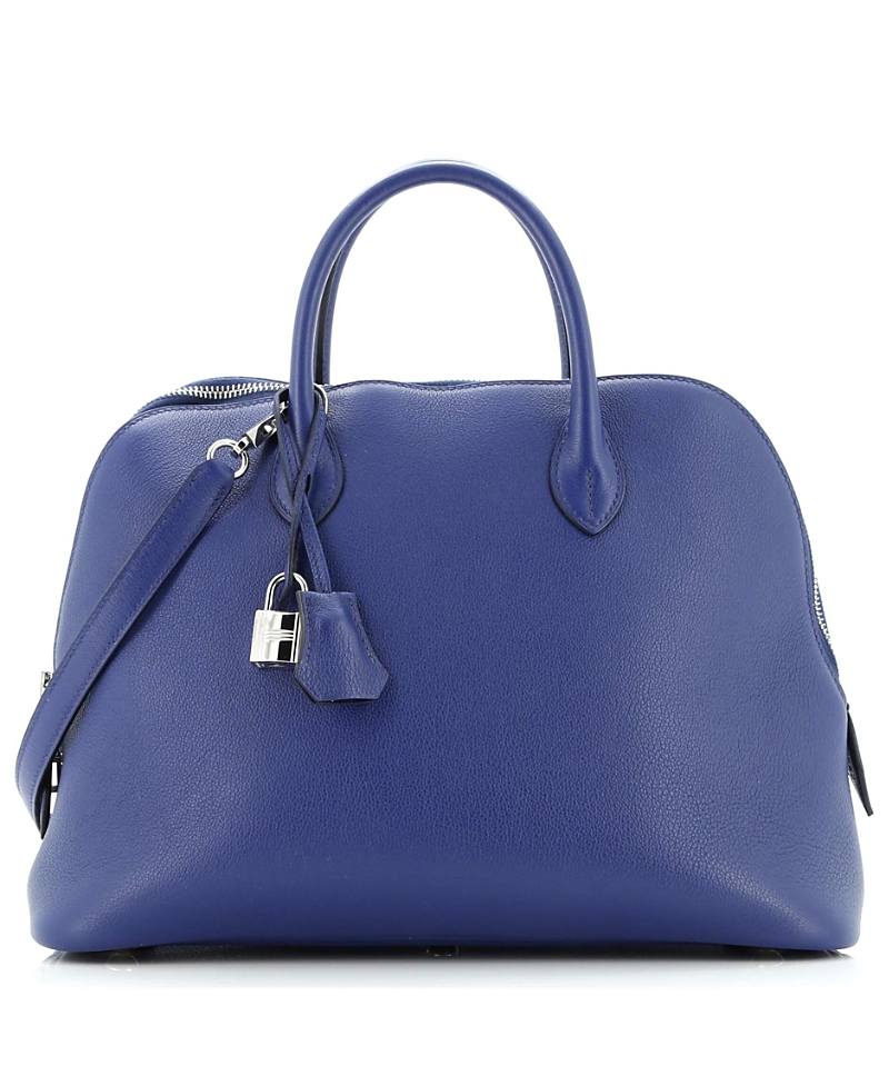 Pre-owned Pre-owned Hermes Hermes 30 Bolide 1923 Bag Evercolor In Blue