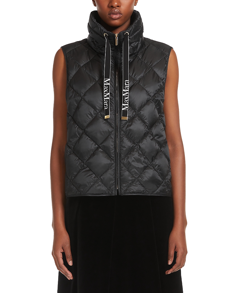 Max Mara The Cube Tregic Quilted Vest In Black