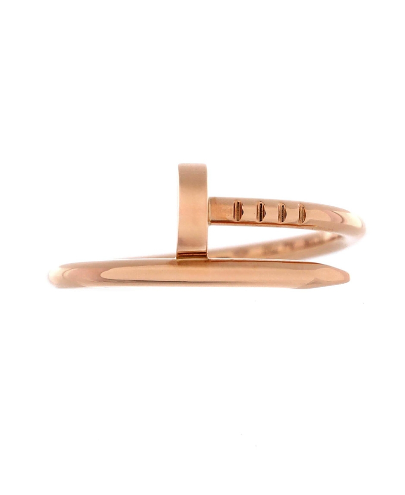 Pre-owned Pre-owned Cartier Cartier Small Juste Un Clou Ring 18k Rose Gold