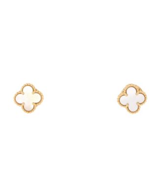 Pre-Owned Van Cleef & Arpels - Sweet Alhambra Stud Earrings 18K Gold and Mother of Pearl