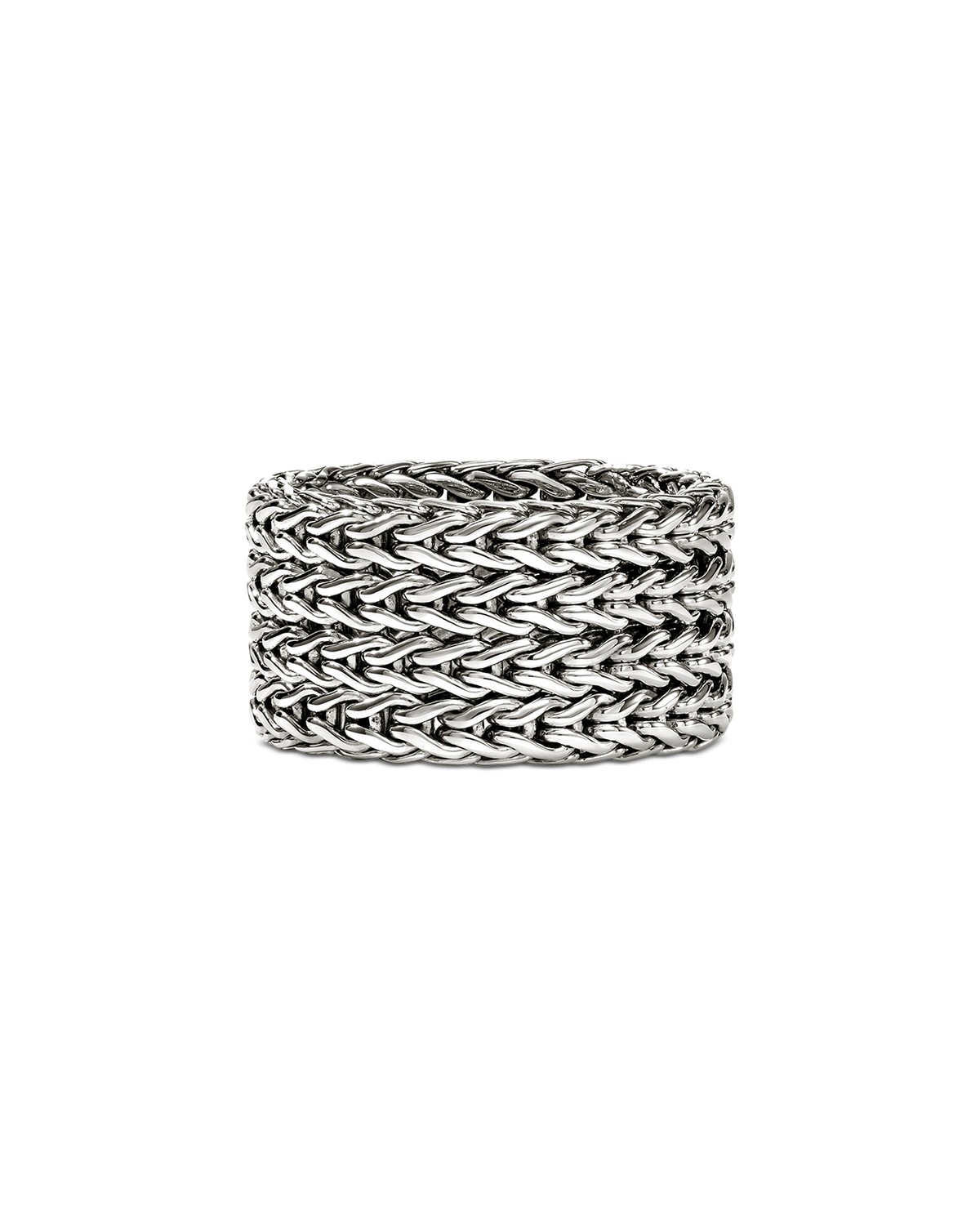 Icon Sterling Silver Link Chain Ring, 12mm