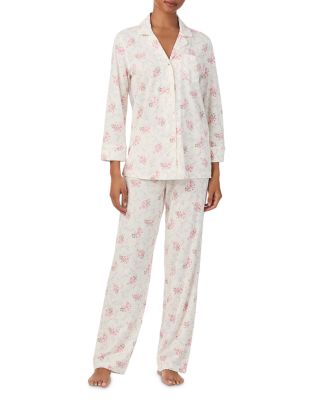 3/4 Sleeve Knit Long Pajama Set