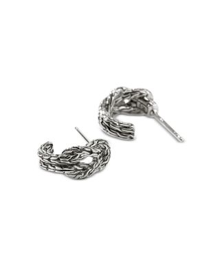 Sterling Silver Love Knot Hoop Earrings
