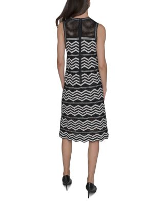 Sleeveless Chevron Knit Dress
