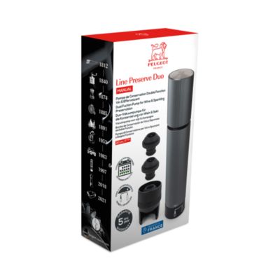 Preserve Line Duo, Dual Function Wine Pump, Carbon, 7"