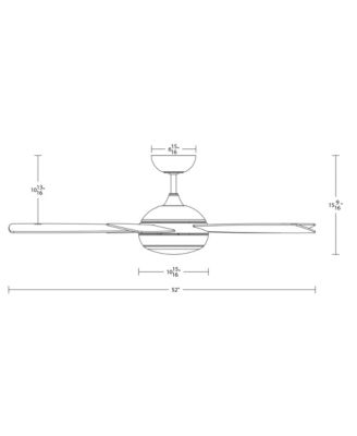 Smart Fans Odyssey 52 in 3000K LED Indoor or Outdoor Smart Home Ceiling Fan