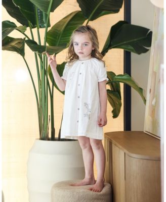 Girls' Delicate Floral Short Sleeve Dress - Little Kid
