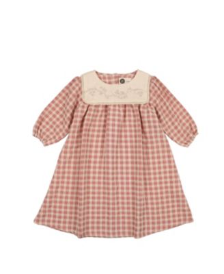 Girls' Textured Plaid 3/4 Sleeve Dress - Little Kid, Big Kid