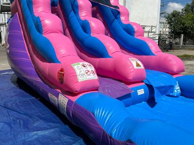  Inflatable Water Slide Without Blower Foot Backyard Inflatable Slide for Summer Fun - Slide with Water Pool for Kids