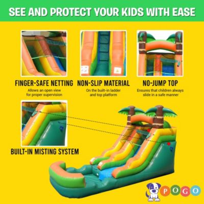 Inflatable Water Slide (Without Blower) - 21' x 9' x 12' Foot Backyard Inflatable Slide for Summer Fun - Slide with Water Pool for Kids