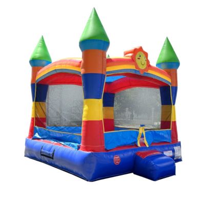 Premium Inflatable Without Blower Foot - Deluxe Castle Big Crossover Inflatable Bouncy House Jumper Unit for Kids