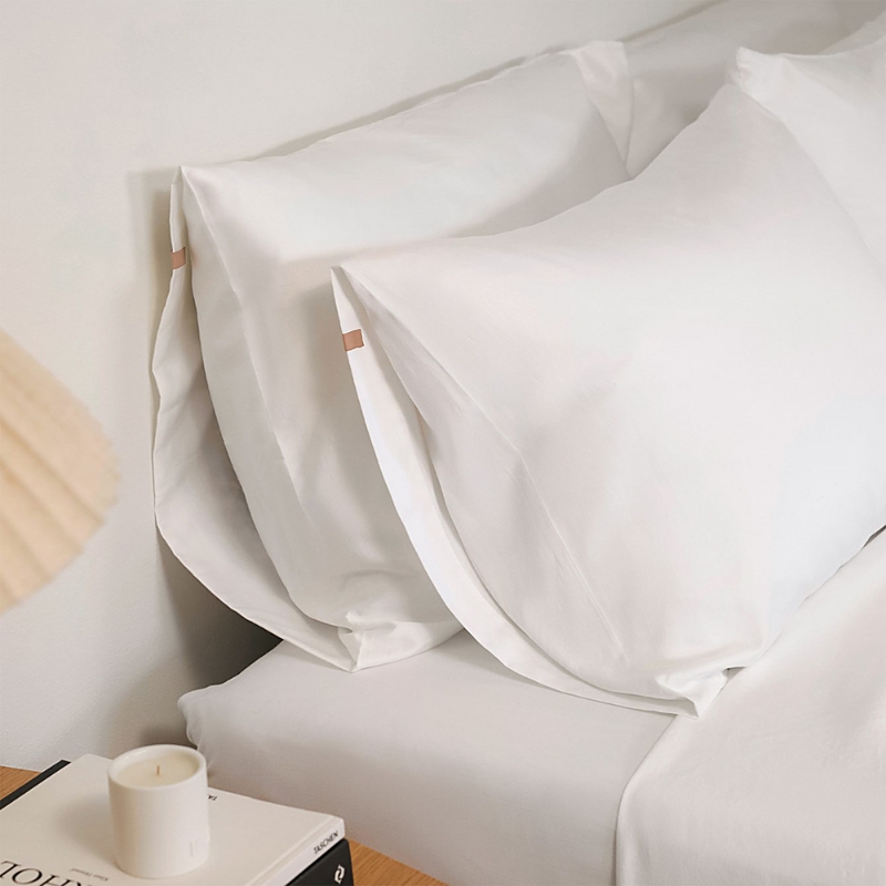 Lunya The Quintessential Pillowcase Set, Queen In White