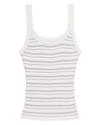 Ribbed Contrast Stripe Tank