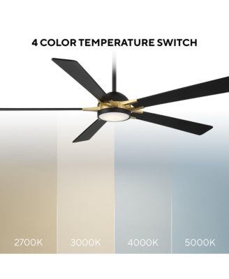 Smart Fans Rotary 65in Selectable 2700-3000-4000-5000K LED Indoor or Outdoor Smart Home Ceiling Fan
