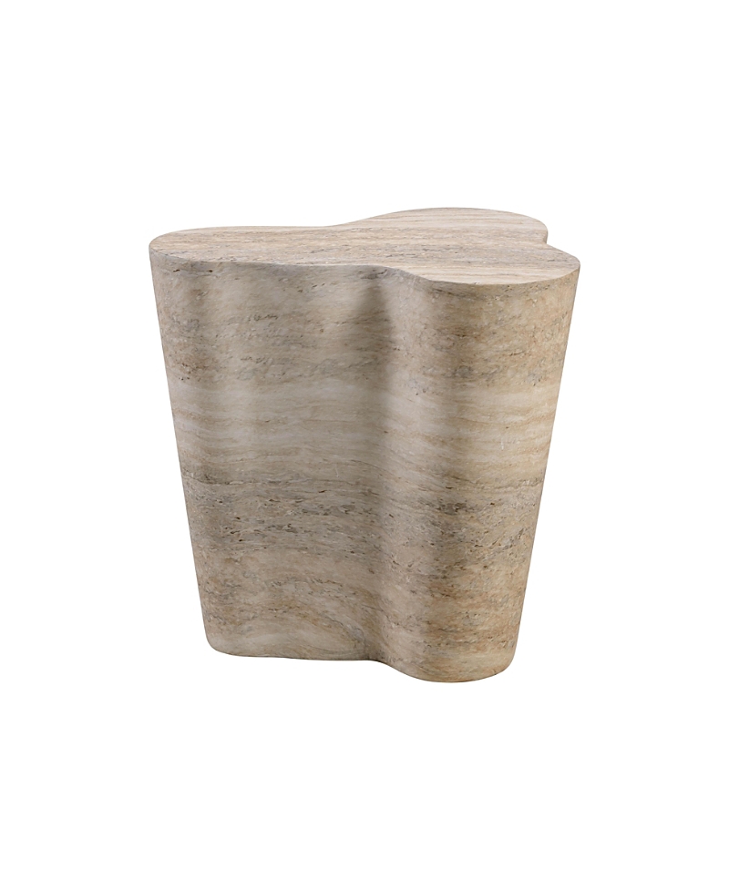 Tov Furniture Slab Faux Marble Short Side Table In Neutral