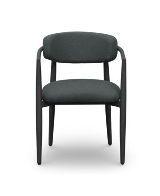 Annika Textured Fabric Outdoor Dining Arm Chair