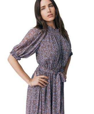 Effie Georgette Ditsy Midi Dress