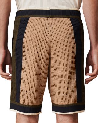 CHE REFRESH Crochet Color Block Shorts