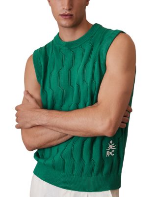 REISS - CHE SANTO Pointelle Knitted Vest