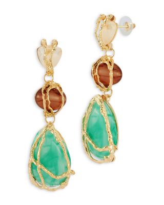 AQUA - Multicolor Crystal Statement Earrings - Exclusive
