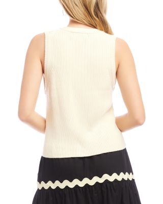 Ribbed Button Sweater Vest