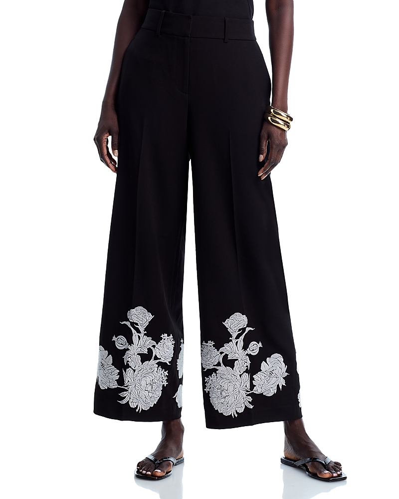 Elie Tahari Isla Embroidered Ankle Pants