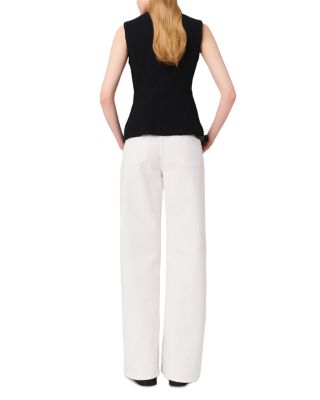 Long Sleeveless Tweed Jacket