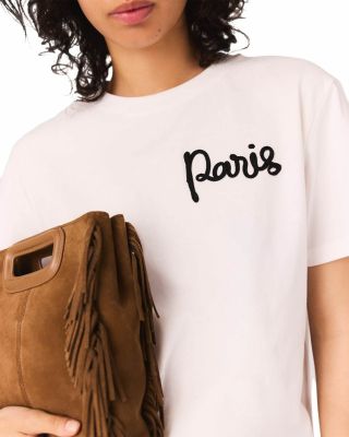 Tee with Embroidered Paris Logo