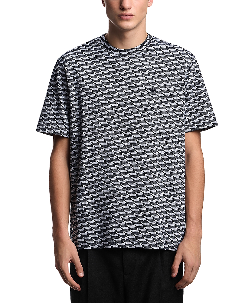 Emporio Armani Regular Fit Optical Jacquard Print Tee · XXL