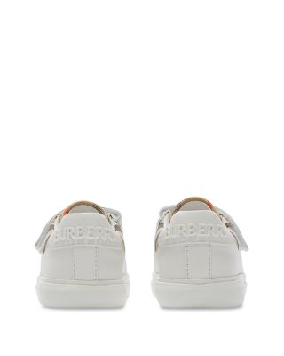 Unisex Check Cotton & Leather Sneakers - Baby 