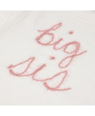 Girls' Millie "big sis" Pink Sparkle Embroidered Tee - Little Kid