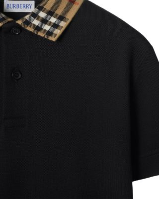 Boys' Check Collar Cotton Polo Shirt - Big Kid, Little Kid