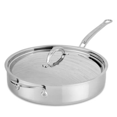ProBond Luxe 5 Quart Professional Clad Stainless Steel Saute Pan with Lid