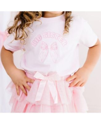 Girls' Big Sister Bow Short Sleeve T-Shirt - Baby