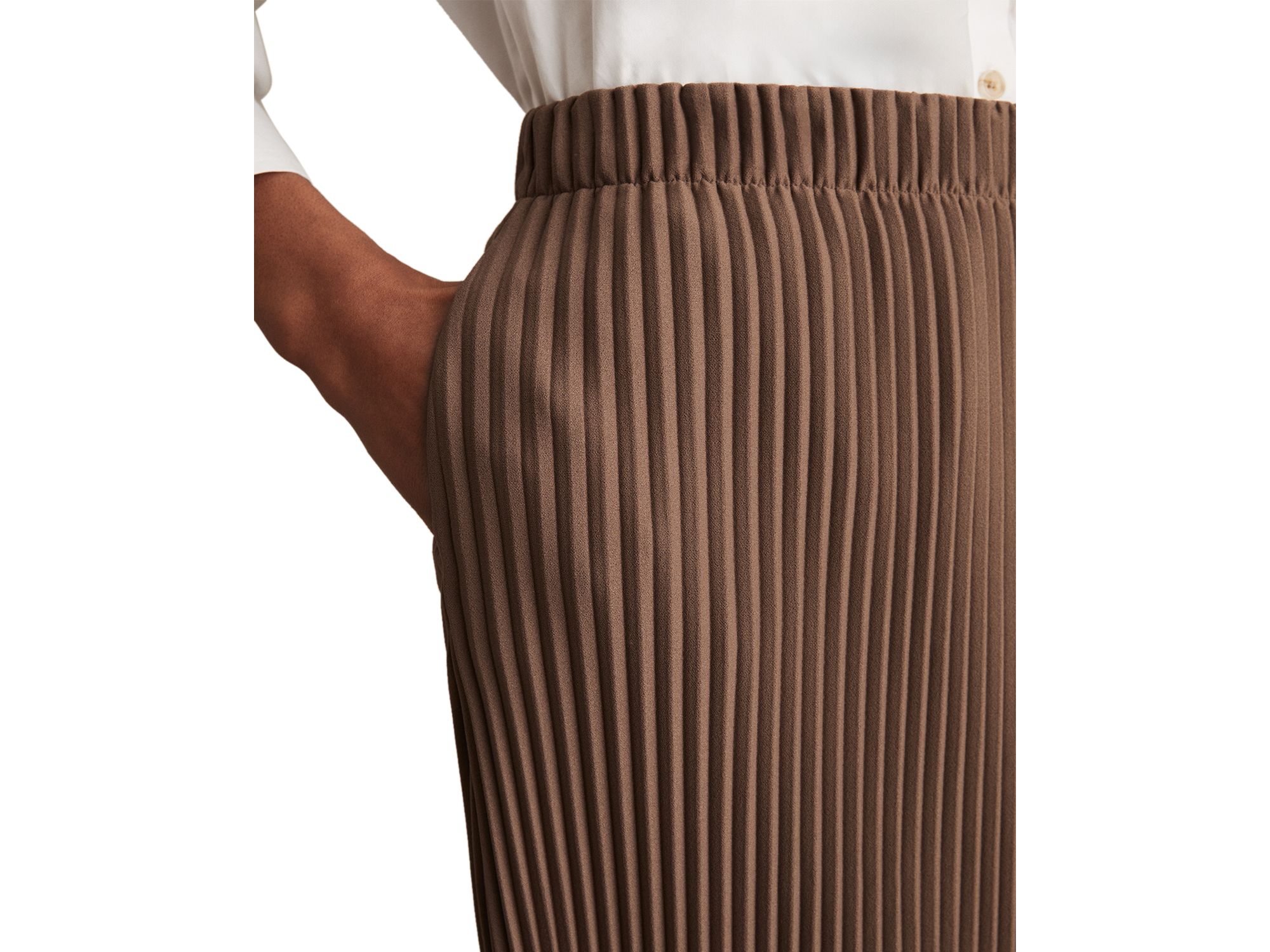 Pippa Jersey Pleated Column Skirt — Image 4
