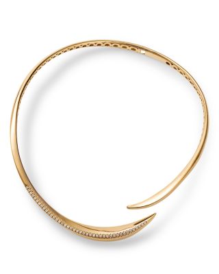 Diamond Bypass Collar Necklace in 14K Yellow Gold, 0.58 tcw