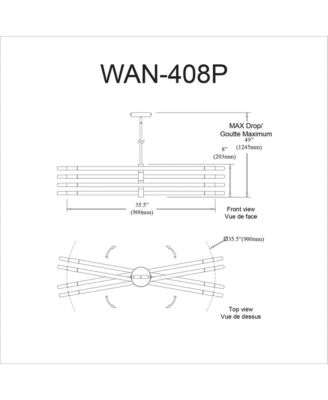 Small Wand 8 Light Chandelier