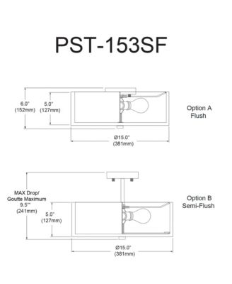 Preston 3 Light Semi - Flush Mount