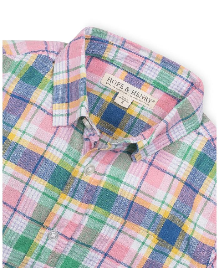 Boys' Long Sleeve Linen Button Down Shirt - Little Kid, Big Kid