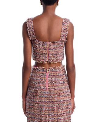 Tweed Jacket, Crop Top & Skirt