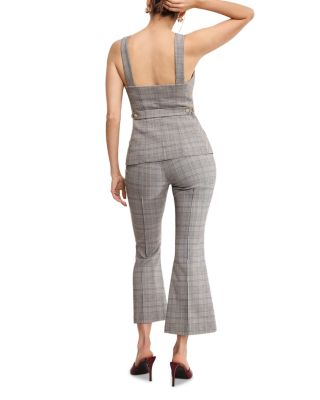 Plaid Pull On Kick Flare Pants