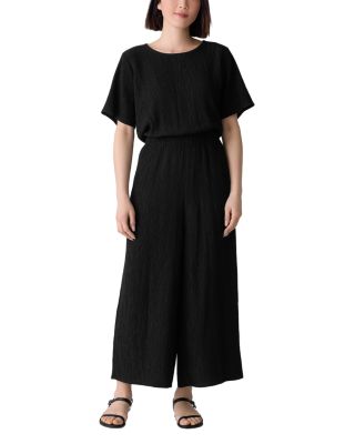 Crinkled Wide Leg Jumpsuit