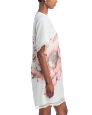 Multi Print Silk Organza Shift Dress