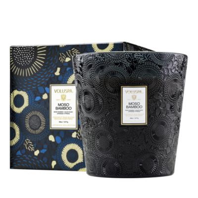 Moso Bamboo 3 Wick Hearth Candle, 38 oz.