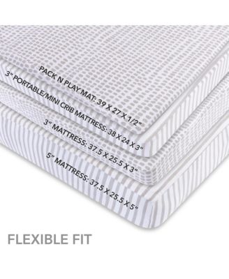 Waterproof Pack N Play | Mini Portable Crib Sheet Set - Age 0-9 Months