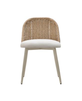 Alexa Rattan Performance Fabric Dining Chair