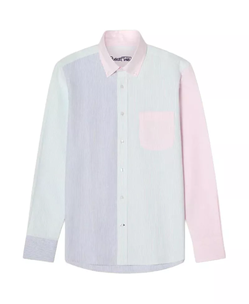 Robert Talbott Harrison Button Down Fun Stripe Oxford Shirt