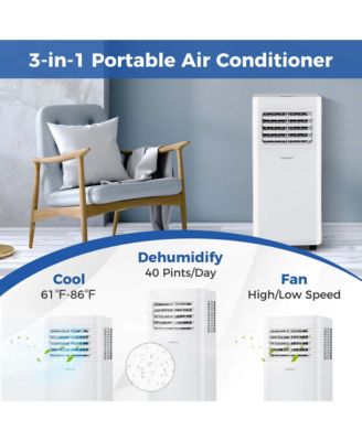  Portable Air Conditioner 8000 BTU 3 in 1 AC Unit with Fan & Dehumidifier Sleep Mode